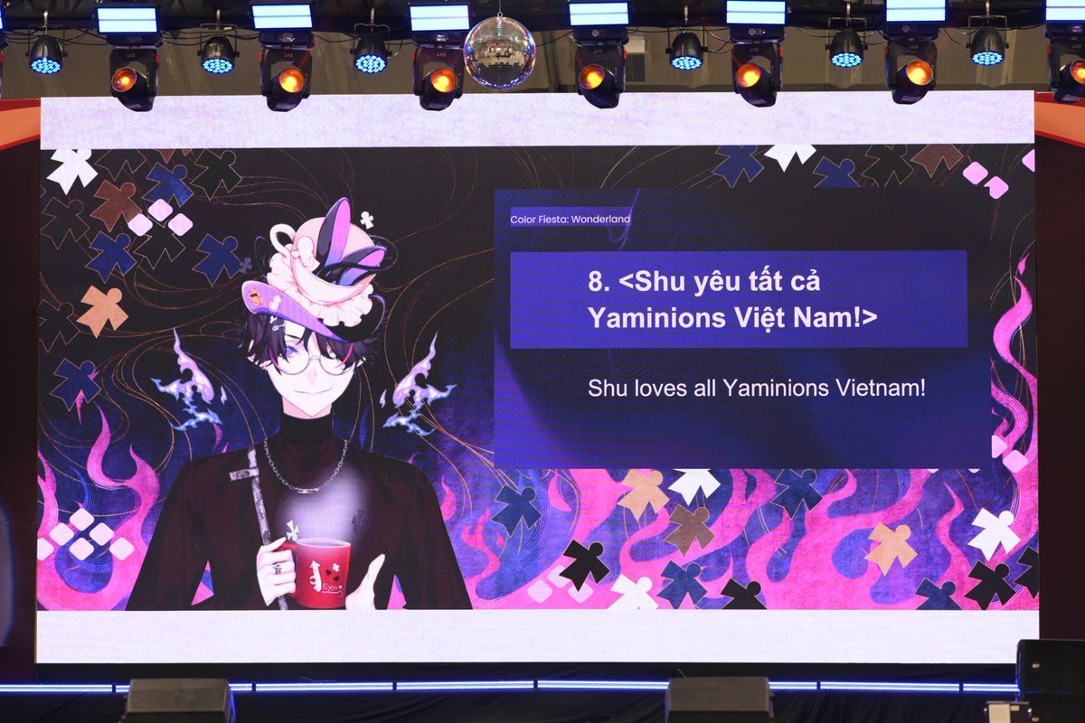 ColorFiestaVN's tweet photo. 🍄 That’s a wrap on @shu_yamino Public Panel! 💜

You guys really braved the thunderstorm for our sorcerer! 🌧️😭 Thank you for being there and making the panel so special. Shu’s energy was everything! 🥹💜

#cofiss17 #NIJISANJI_EN #ShuYamino https://t.co/FxkpGxvxlN