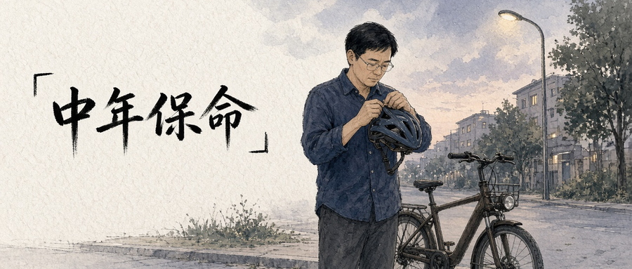 Markmnhe's tweet photo. 昨天跟我妈聊天，她说起以前医院的一个同事。

男的，牙医，比我大两三岁。当年在单位不受重视，干脆自己出来开牙科诊所，一家做成几家连锁。我妈说起他，用了一句老话：树挪死，人挪活。

前几天，他跟人吃完饭，骑电动车回家，路上摔了一跤，人就没了。

我半天没接上话。

吃饭、骑车、回家，每一件都是我自己天天在干的事。

更堵的是，他是挪成了的那一个。按我们这代人的剧本，后半段应该越过越好。结果剧本在一个最普通的晚上，断了。

以前听说谁走了，多半是七八十岁的老人，心里有准备。

这两年不一样。三月，张雪峰，41 岁。上周，刘欢，63 岁。再加上我妈嘴里那两个同事。

我没有数据能证明中年人更容易出事，也不想拿几个例子吓谁。我只知道，身边这份名单上的年纪，在往我这边靠。

到了这个年纪，身体确实在往下走。熬一个夜缓两天，半夜会醒，爬两层楼会喘。

问题不在身体变了，在于人没跟着变。

夜照熬，酒照喝，事照扛。年轻时摔一跤手一撑就起来，现在手还没撑出去，人已经着地了。可骑车、下楼梯，还是按年轻时的速度和胆子来。

身体在降级，用法没降级。这中间的差，平时看不出来，出事的时候一次性还。

心里也一样。

混得还行的，摸到天花板，要不停证明自己没过时，AI 来了以后每两个月就得重新证明一次。没混出来的，回头一事无成，往前也就这样了。

两头都要面对的，是父母慢慢远去。轮到你当别人的依靠，自己却没了港湾。

"人挪活"管的是你往哪儿走，不管你路上会不会摔。

挪成了，不等于扛得住。

我不是医生，就说几件自己这两天在想的小事：

骑电动车戴头盔，喝了酒别骑。
体检心脏和血压那几项异常了，就去看，别等。
胸闷、心慌别硬扛，别觉得睡一觉就好。
觉要睡够。这条我自己最做不到，写在这儿算立个字据。
心里有事，找个人说出来。中年男人最大的毛病是什么都憋着，憋到身体替你说话。

以前听人说"中年保命"，觉得是句玩笑。

现在不觉得了。

你身边，有没有这样突然走掉的同龄人？
