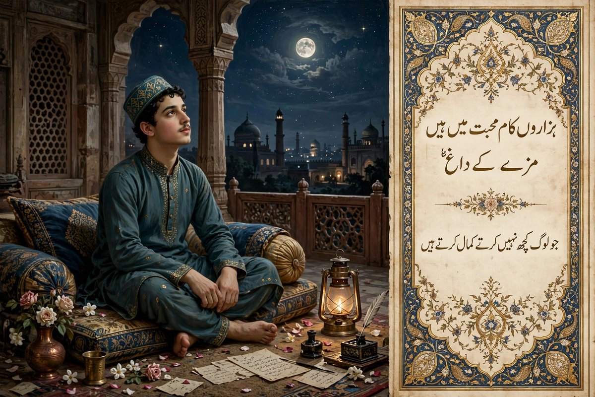 RealAteeb007's tweet photo. ہزاروں کام محبت میں ہیں مزے کے داغؔ
جو لوگ کچھ نہیں کرتے کمال کرتے ہیں
#متاعِ_دل https://t.co/K7MqdPZxIm