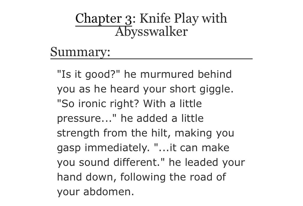 qiyusmerbride's tweet photo. 🔞 Kinktober with Rafayel: Day 3

Imperial order commanded to have the assassin out of the palace for your safety. They even disguised you but somehow, he managed to catch you by chance...

Knife Play, 2.1k Words
https://t.co/vfHfjwXbKl https://t.co/ywc2Ya5xHV