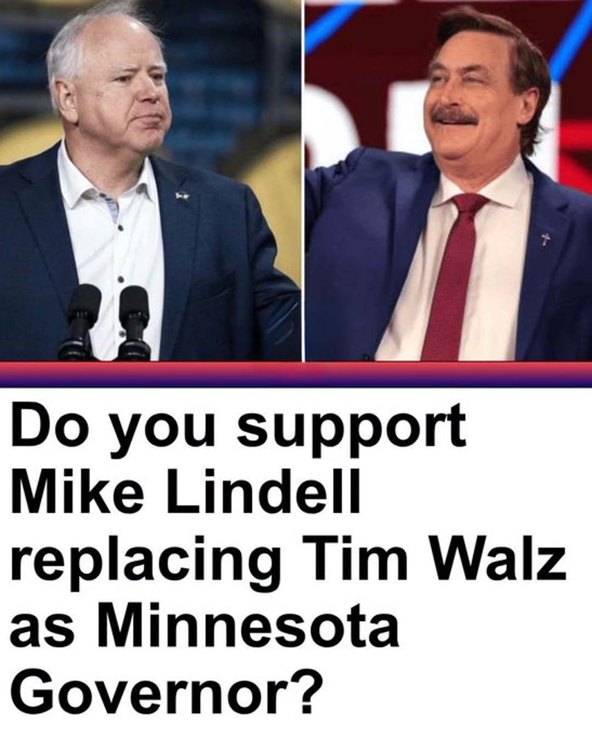 DaveBacorn85's tweet photo. BE HONEST: Would you support Mike Lindell as Minnesota's governor? https://t.co/wCRdfbjtAr