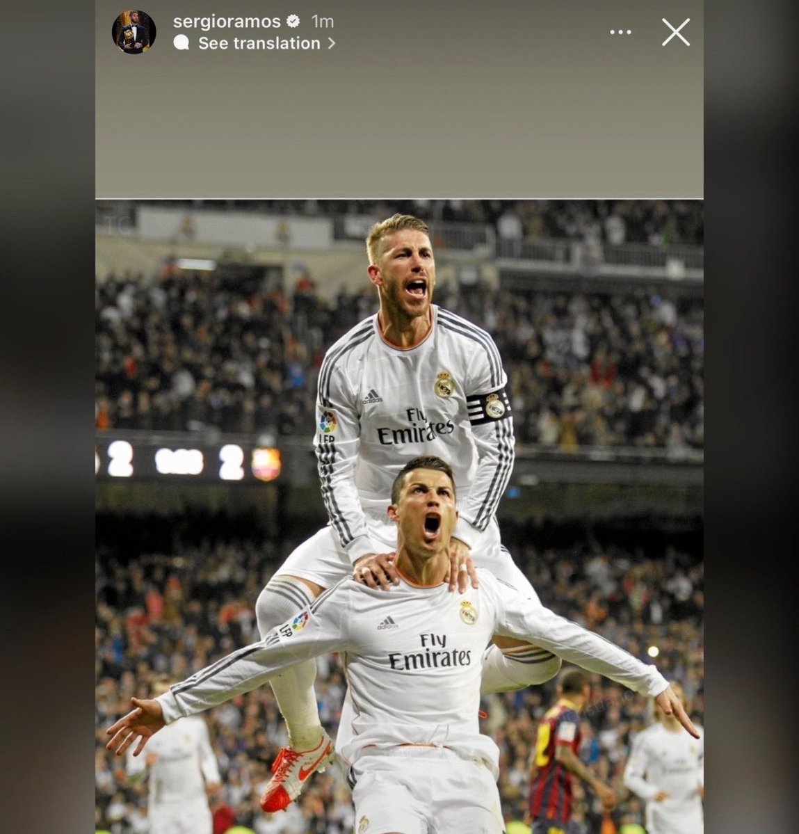 CristianoXtra_'s tweet photo. 🚨 Sergio Ramos supporting Ronaldo on IG: https://t.co/Du3l17sSO1