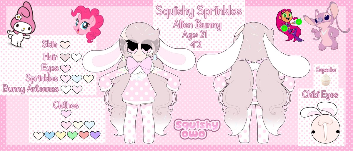 ShiShiStrawbery's tweet photo. @v2vector01 Squishy Sprinkles, a bald headed alien bunny 🌸 https://t.co/dL6cHIhHq2