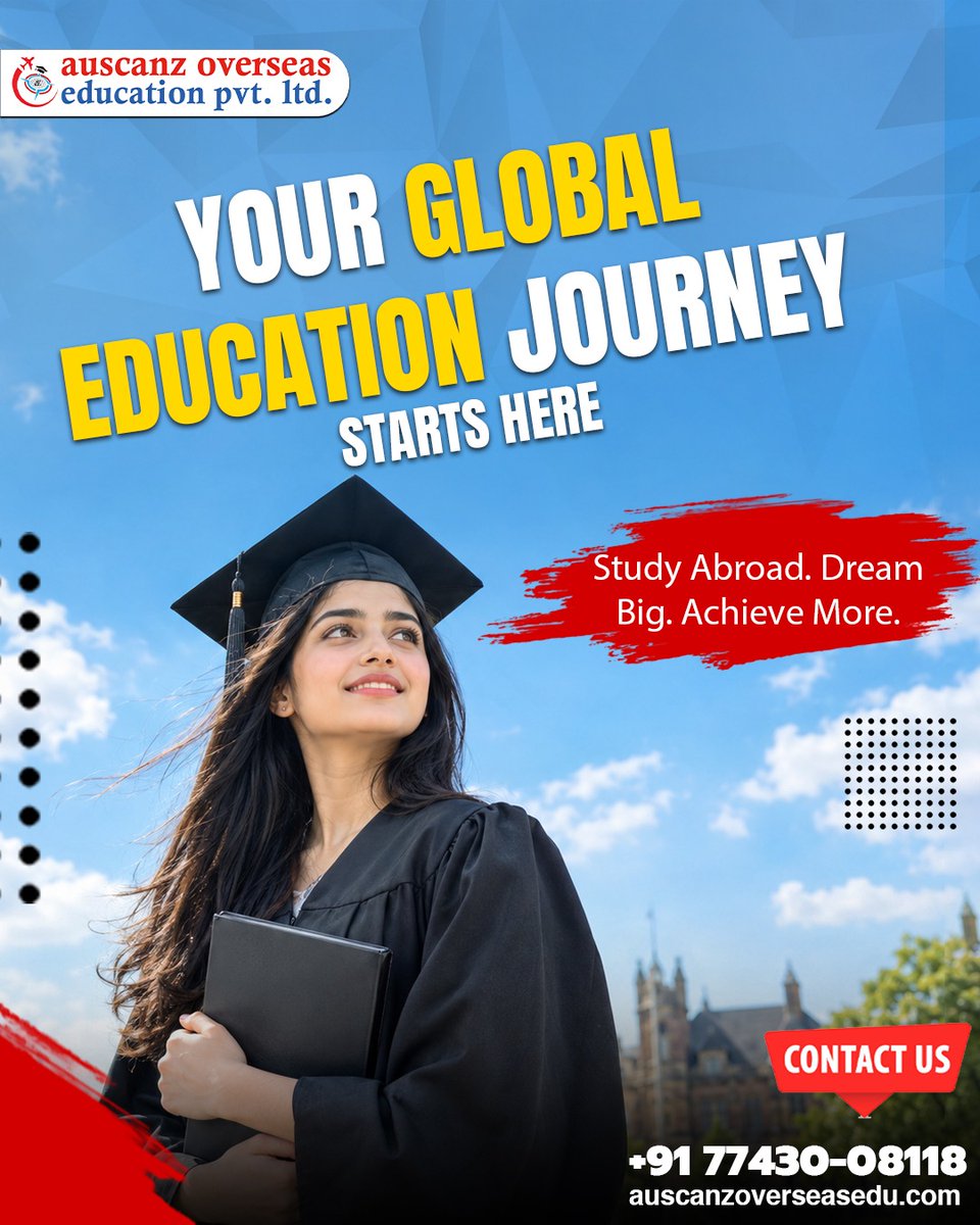 AuscanzE's tweet photo. Your global education journey starts with the right guidance. ๐๐
Explore international education opportunities, discover the right destination, and take the next step towards your study abroad
#StudyAbroad #StudyOverseas #InternationalEducation #StudyAbroadJourney #Auscanz https://t.co/DGLo28zwnk