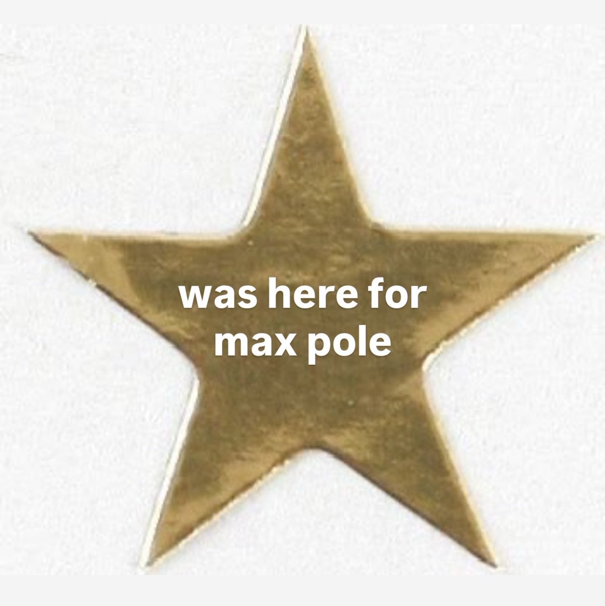 lestappia's tweet photo. everyone come get your golden "max pole" sticker https://t.co/9bvh74aFNG
