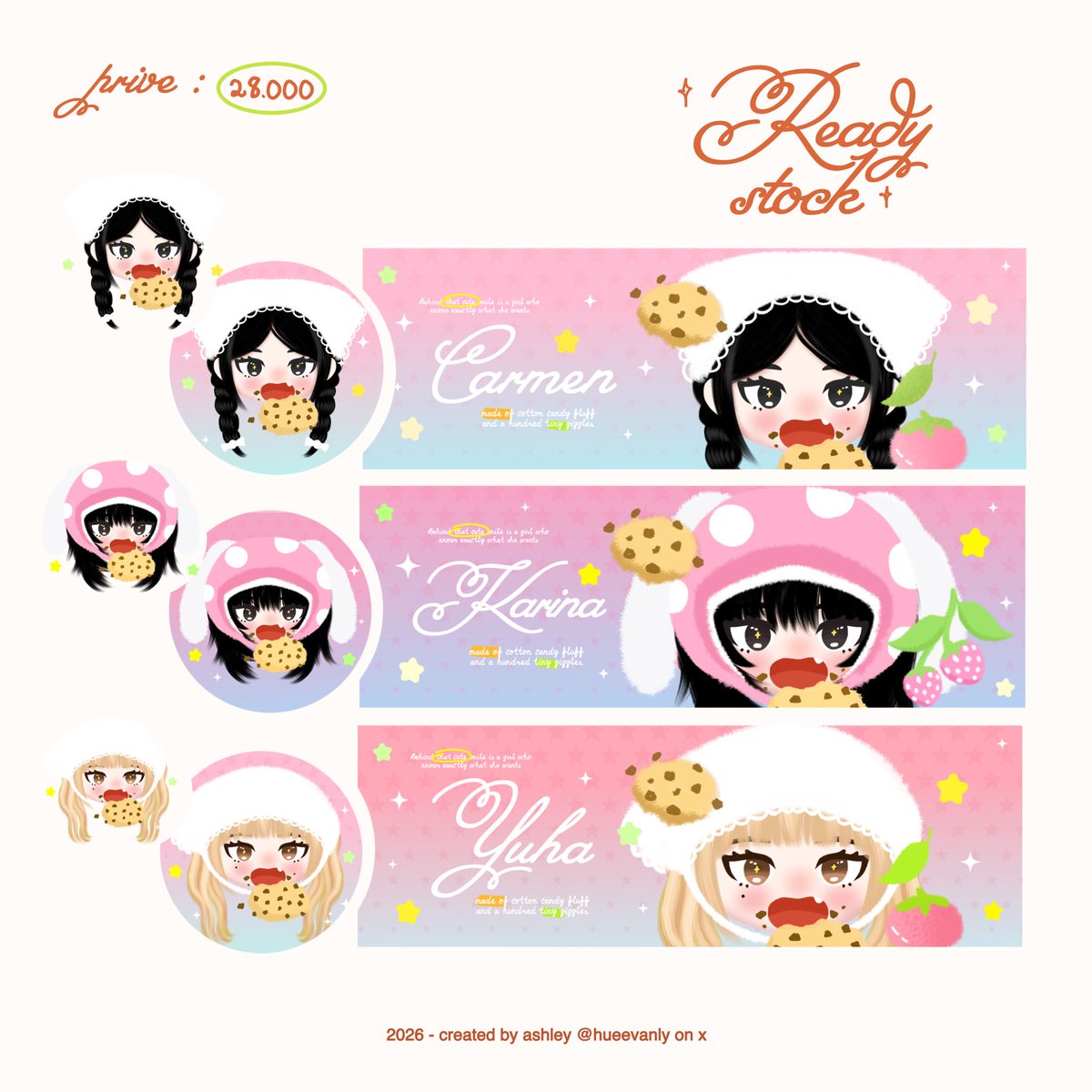 hueevanly's tweet photo. selamat soreee, boleh bantu repost? tencuu <3

hi ashley punya READY STOCK CHIBI. free retext, harga nya ada di preview yaa ! yang mau jajan bisa langsung Dm ashley 🥺🩷 #zonauang 

ps : dapet ava jpg dan png https://t.co/VKr5PGkpXI