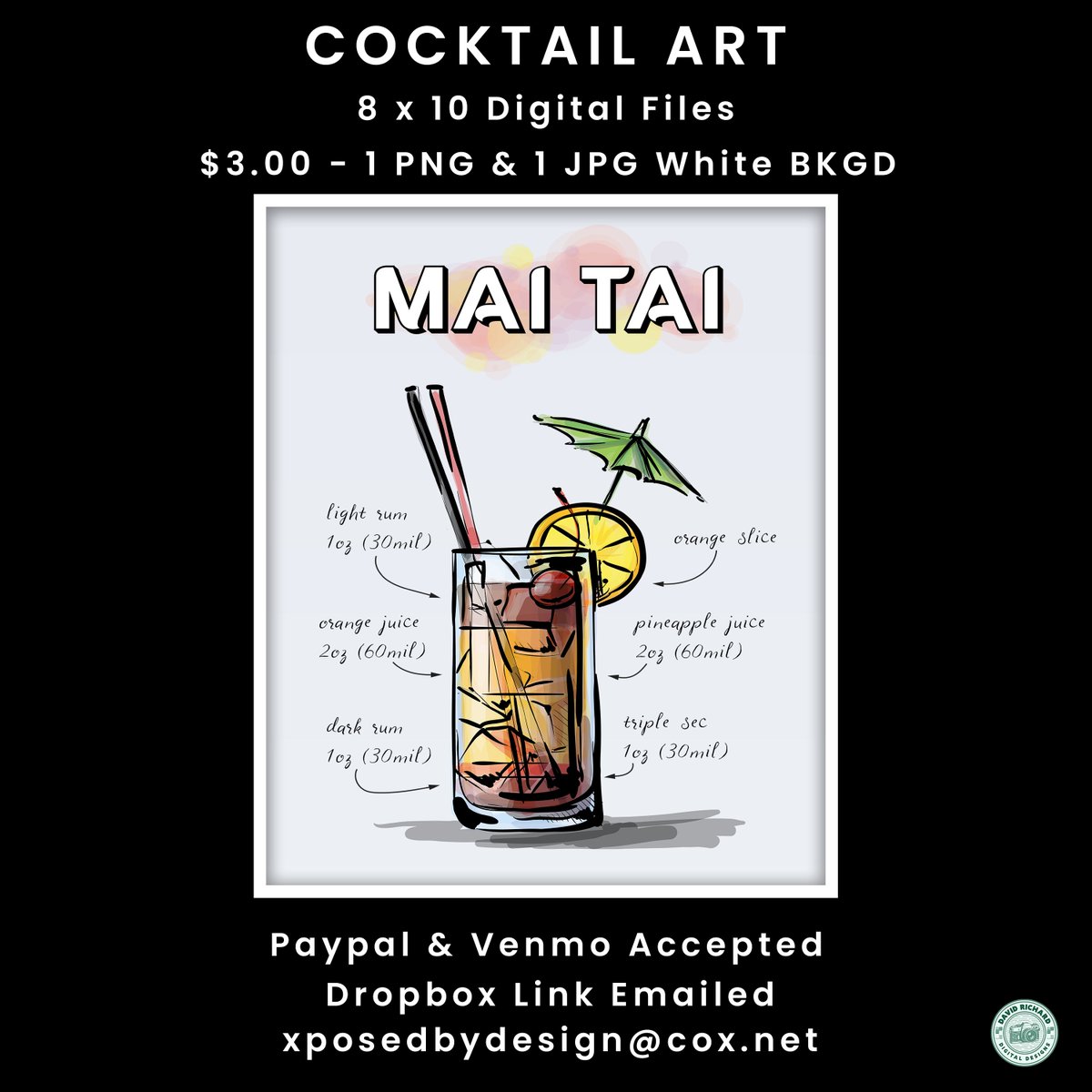 Xposedbydesign's tweet photo. "Mai Tai" loosely means "out of this world—the best" in Tahitian
#davidricharddesigns #photogiftideas #photoshop #PhotoGift #graphicdesigner #posterart #photoshopediting
#posterdesign #xposedbydesign #cocktail #maitai #BarLife #nightlife #partytime #cocktailbar #mixeddrinks #rum https://t.co/DACSxaZaRj