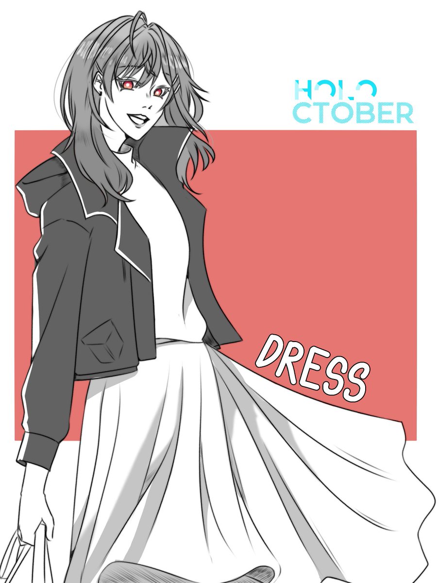 Em_rynn's tweet photo. Day 3: Dress (very loose) 

#holoctober #ririkart https://t.co/KlG7idNvBh
