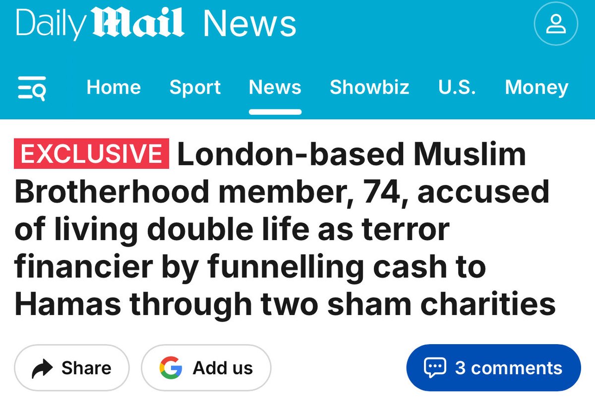 LizaRosen0000's tweet photo. Outrageous! 

The Muslim Brotherhood is gaining power in the UK. 

No politician in the UK should work for this terrorist organisation that openly vows to colonize the West! https://t.co/4JmIliocE1