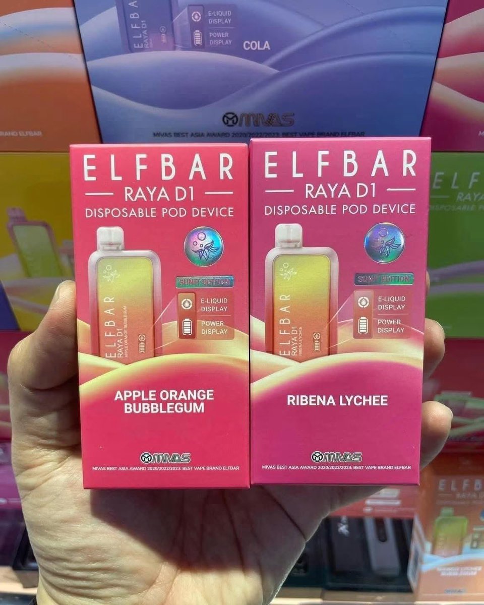 AppleFlavor00's tweet photo. ELFBAR RAYA D1 10000Puffs
ราคา : 300บาท
นิโคติน 3%ความจุน้ำยา 18 ml แบตเตอรี่ 620 mAhมีจอแสดงแบตและน้ำยา

สนใจสั่งซื้อทักแชท 🗯️ 𝗟𝗜𝗡𝗘 : @464zgoif
ทางร้านมีบริการ ส่ง 🟢𝑳𝒊𝒏𝒆𝒎𝒂𝒏 / 𝑮𝒓𝒂𝒃 🟡
https://t.co/iBG6VCwAk4 https://t.co/1o6RDYjdTy