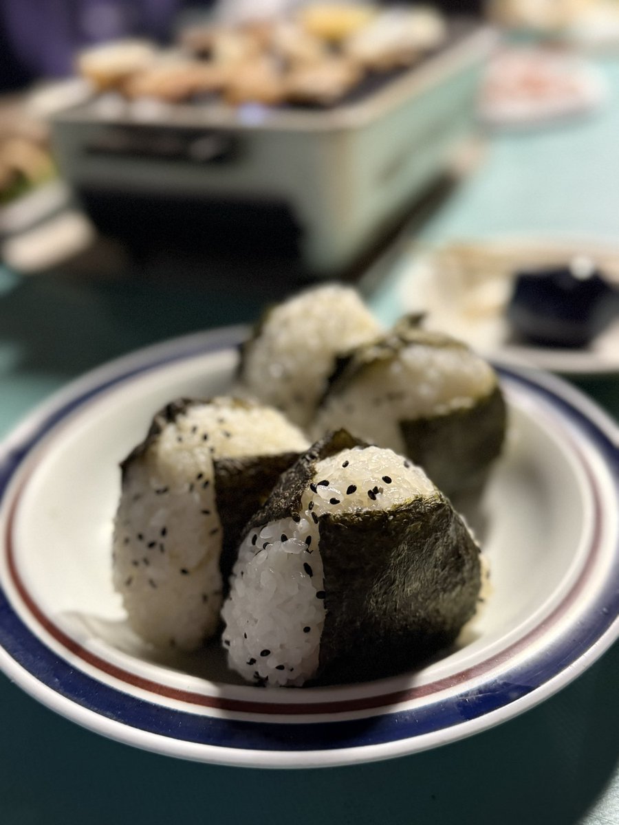 matsuoda's tweet photo. 八海山麓サイクリングターミナルでBBQをすると、もれなく地元魚沼コシヒカリ���絶品おにぎりが堪能できます。うまいうまい。 https://t.co/QdpQgsItl4