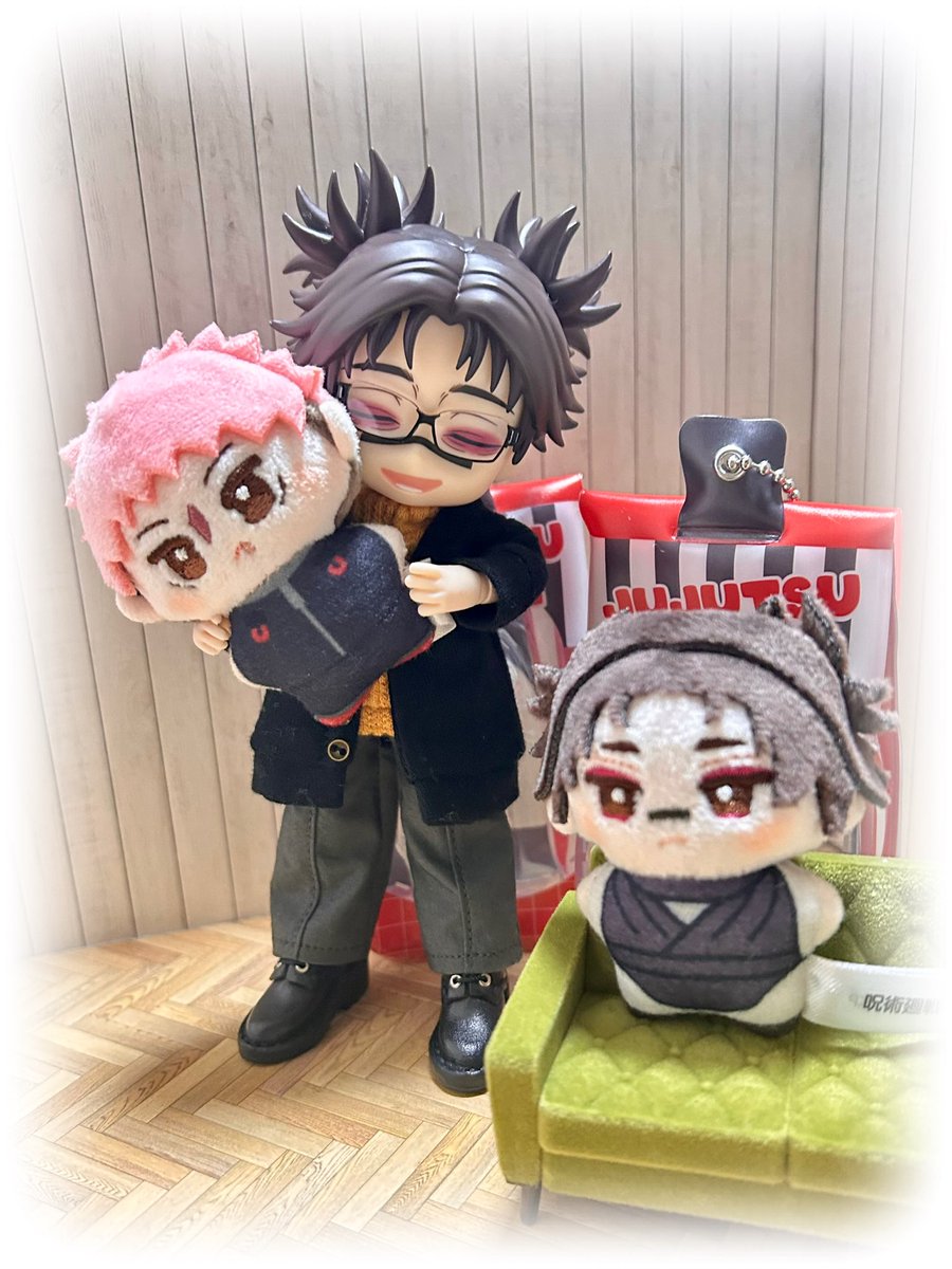 12ucha24's tweet photo. もにふぇ兄弟とお兄ちゃん
（大きさの対比で身長調整版（12cm）のオビツろいどのお兄ちゃんを登場させてみた☺️） https://t.co/FgQ7sm2H4V