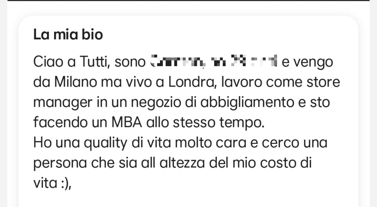 il_disilluso's tweet photo. Quando trovi queste cose sulle app di dating
Poi ti dici, sarà anche una figa stratosferica per pretendere tutto questo... E invece ovviamente no, è un cesso con le foto con i filtri https://t.co/xrIDsK8ATg