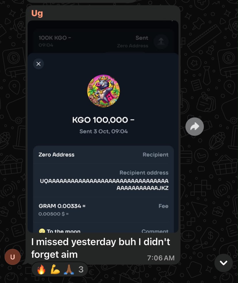 KasongoCoin's tweet photo. https://t.co/CvJcHMS1sH

🔥 COMMUNITY BUILT. COMMUNITY BURNING. COMMUNITY BELIEVING.

Most projects talk about community.

$KGO is showing it.

Yesterday, the community burned 4,257,211 $KGO, bringing total burns to:

🔥 19,276,519 $KGO

And remember  the team has ZERO token allocation.

These burns are coming from people voluntarily buying and burning their own $KGO because they believe in the vision.

No pressure.
No team bags.
No insiders controlling the supply.

Just believers building together.

Every burn strengthens scarcity.
Every holder strengthens the ecosystem.
Every believer strengthens the movement.

🔥 KasongoCoin  built by the people. Powered by the community.

The dream is valid 📍