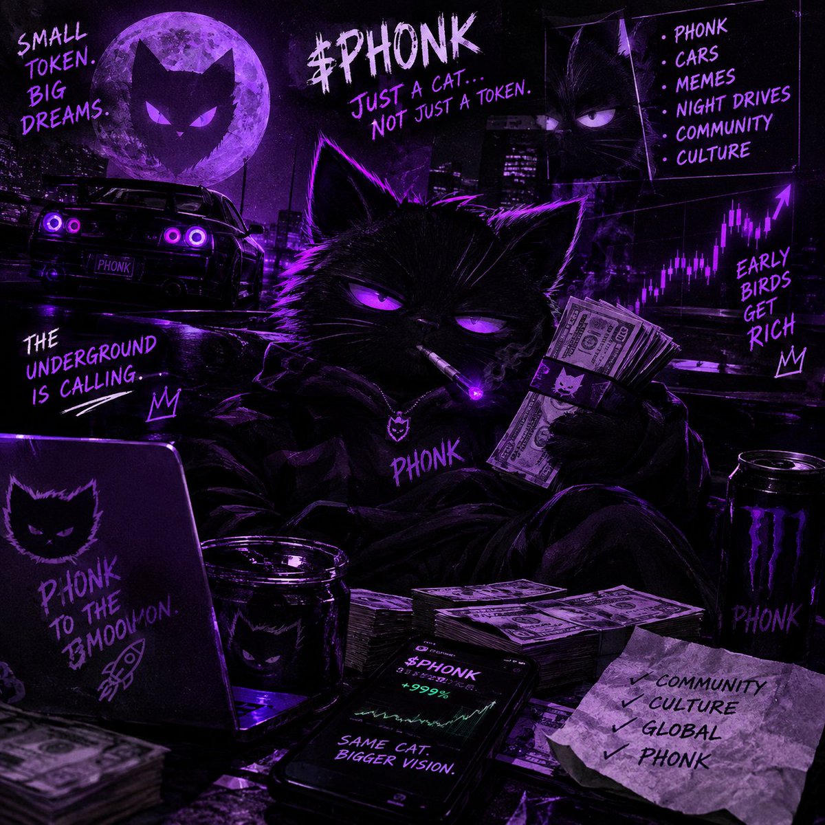 PhonkCoinSolana's tweet photo. @Salemxbt $PHONK 
CA: G4pV8vJ5yepymye2zgKoQLNuGY9A7hcUnANQB5YCpump https://t.co/HEPUgZk7rM