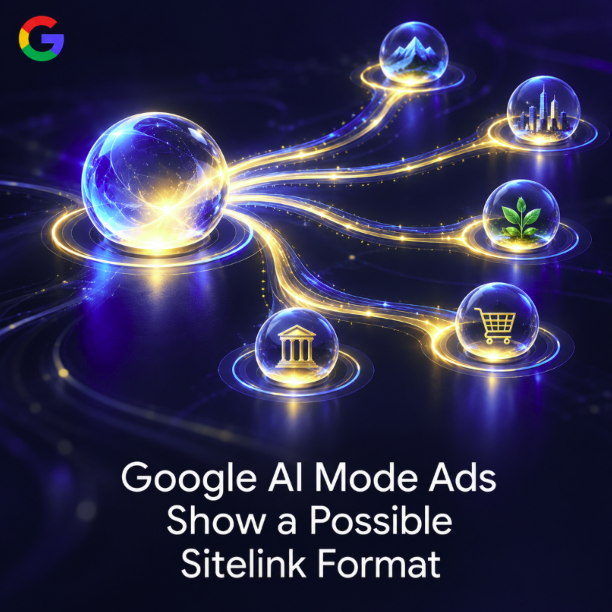 achille610's tweet photo. Google AI Mode ads may be testing a sitelink-style format. More commercial destinations could reshape navigation inside AI answers—but the screenshot remains an unconfirmed observation, with no demonstrated CTR or SEO impact. #GoogleAds #AIMode #AISearch #SEO #PPC https://t.co/fdHjpBJhRQ