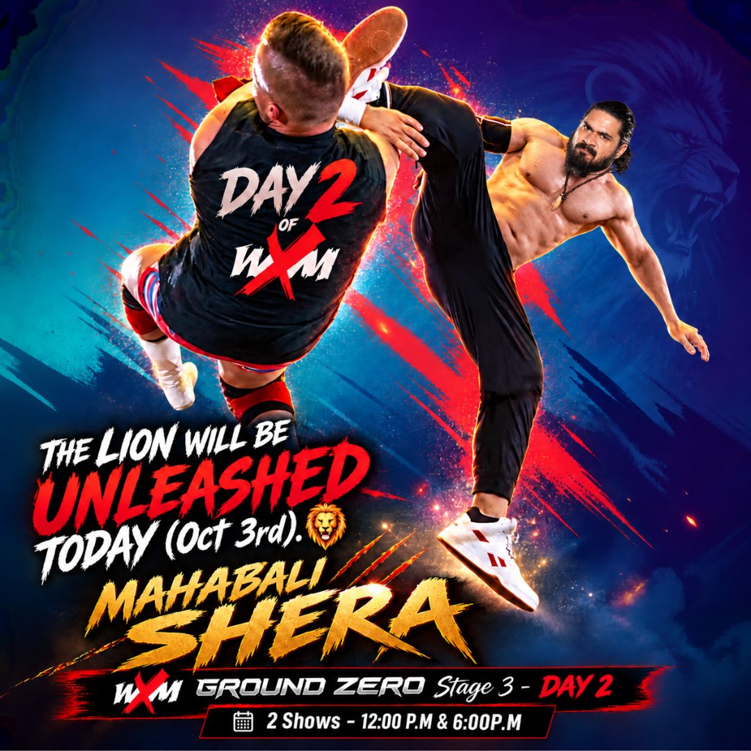 wxmfamily's tweet photo. So happy to see our Indian Lion @MahabaliShera in @Official_WXM Today, He is appearing in two shows ❤️
#wxm #mahabalishera #wxmfamily #indianwrestling #prowrestling #delhi #india https://t.co/2yoyhIwfb2