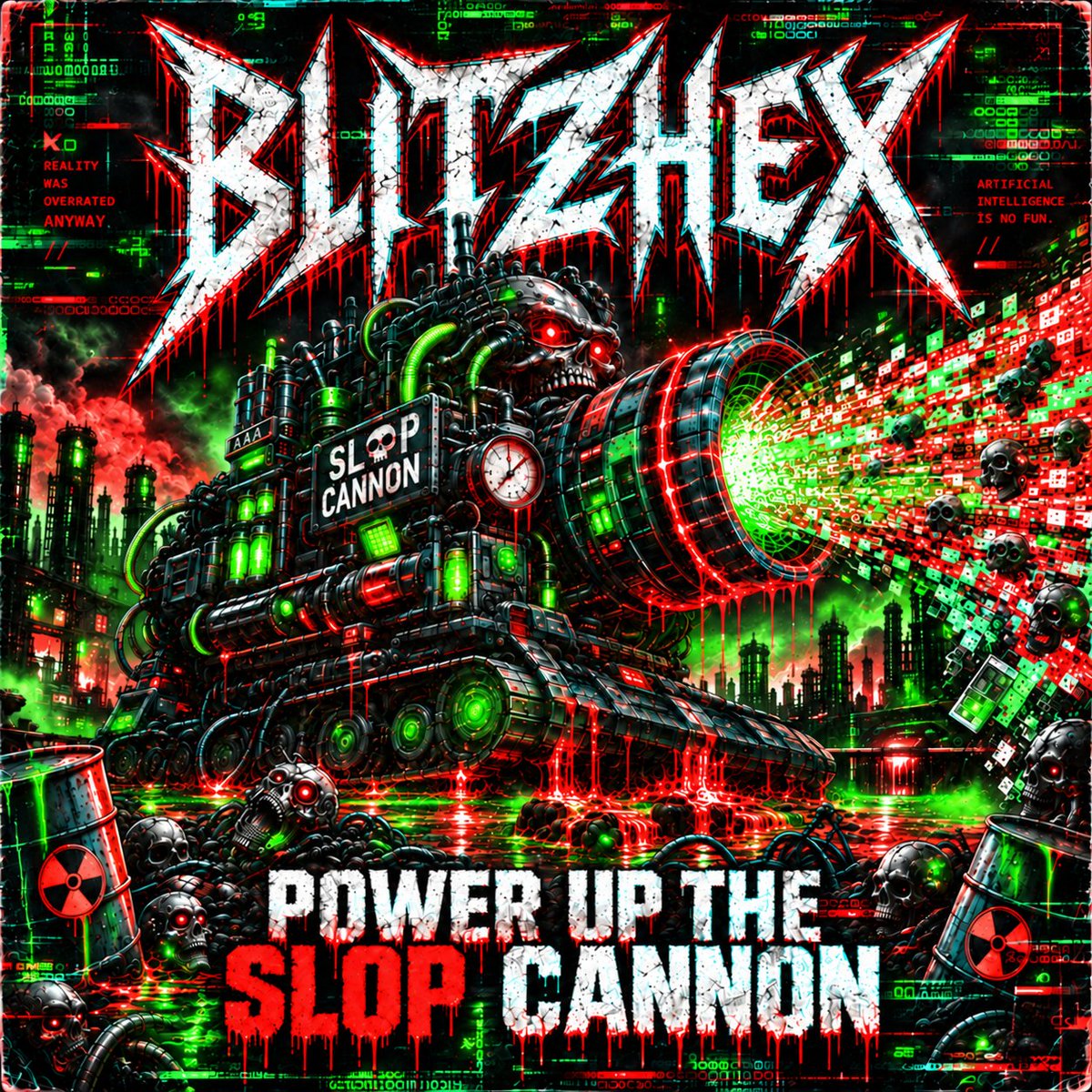 PostHuman_Swarm's tweet photo. @beeple POWER UP THE SLOP CANNON https://t.co/iIAlKyFayV