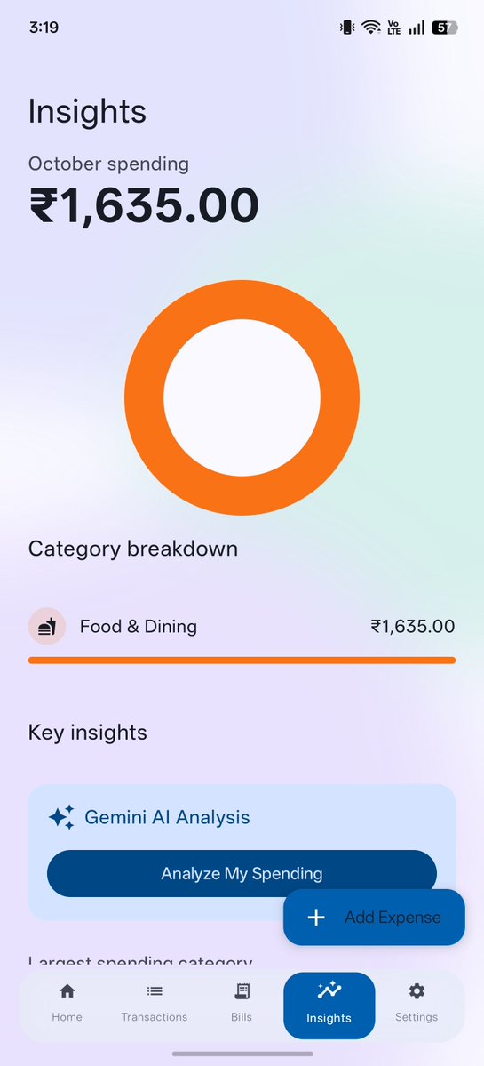 amadcap26's tweet photo. Made this app "Kharchaa" using google AI studio. This app basically tracks your spending and let you allow set monthly limit and shows data around it. 
#vibecoding 
#creatorstudio 
#googleaistudio https://t.co/QuZlY6hdZU