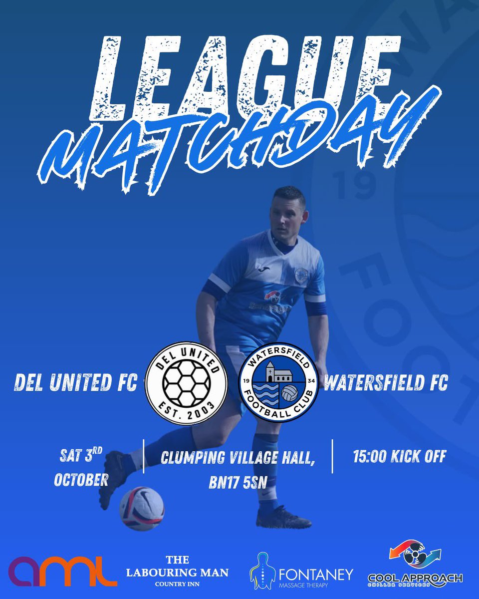 Watersfield_FC's tweet photo. MATCHDAY ⚽️

2 massive games today. The firsts on the road in league action. The reserves at home in the County Cup. Looking for 2 big wins today so let’s bring them home 💙

Del United 🆚 Watersfield Firsts
Watersfield Reserves 🆚 East Dean https://t.co/TZEANyQTdC