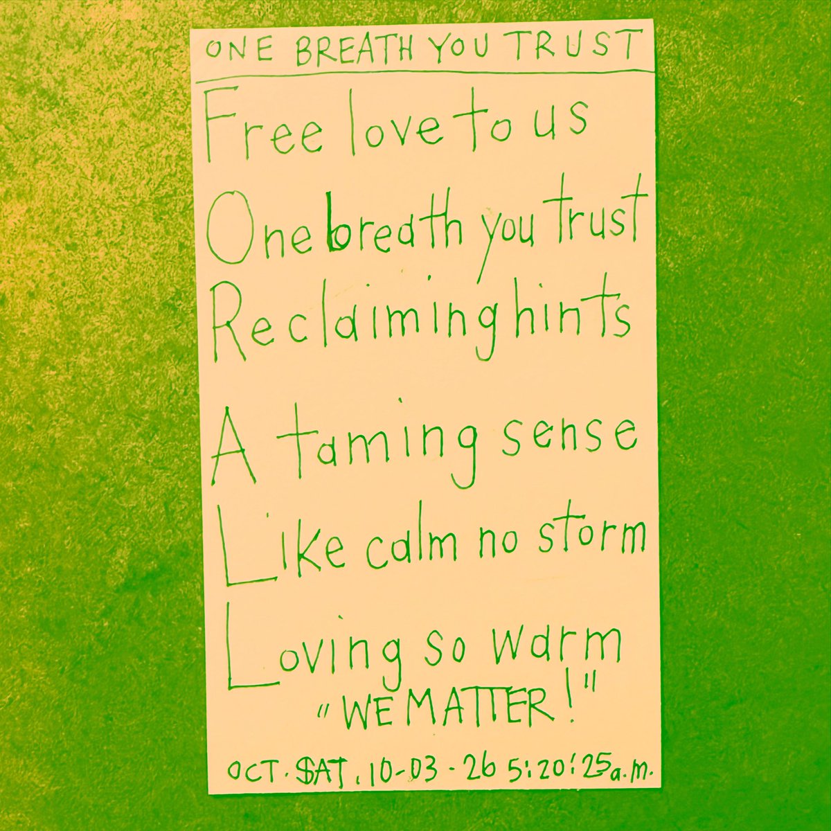 GODISNU's tweet photo. #Free #love #to #us.
#One #breath #you #trust.
#When #through #do #bust. https://t.co/h1xwCfvhyt