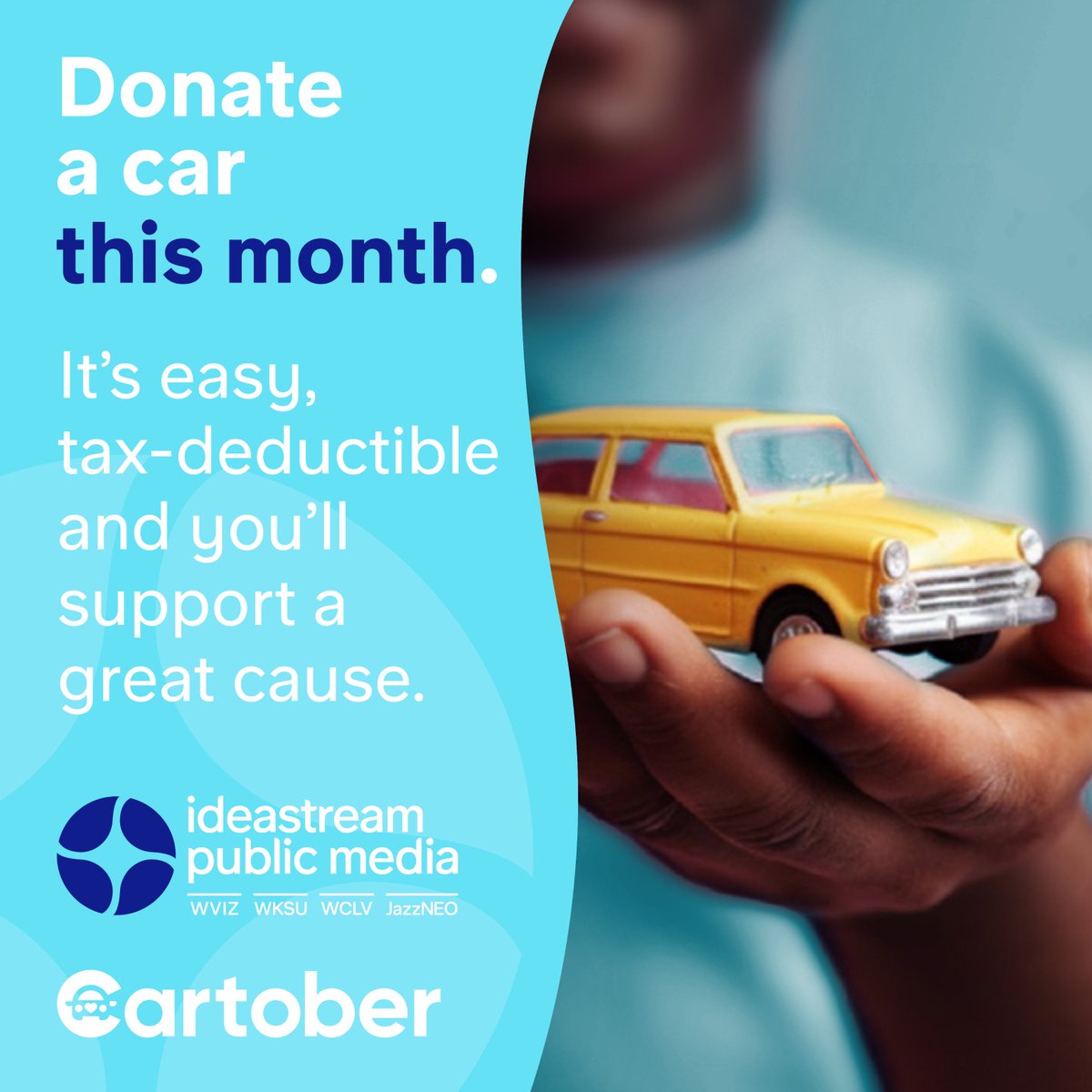 WVIZ's tweet photo. Looking for a way to give back this CAR-tober? That vehicle in your driveway or garage can do more than take up space. It can support public media! 🚙🛻🏍️ During Cartober, donate your unused car, truck, motorcycle, or other vehicle to support Ideastream: https://t.co/ZHkVvIPZdH https://t.co/JymwxeXoF3