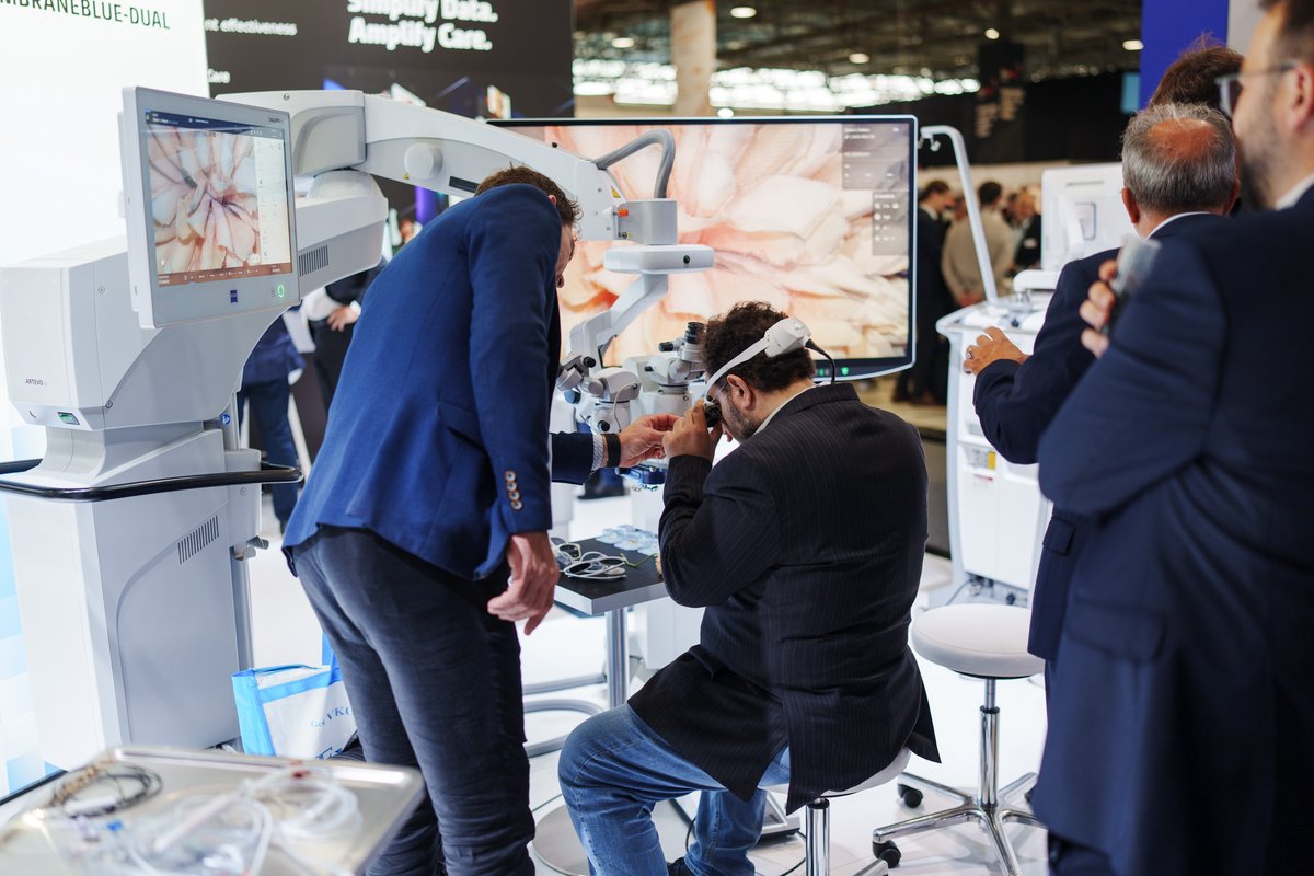 EURETINA's tweet photo. 💡 Innovation beyond the lecture hall.

The #Euretina26 exhibition is a hotspot for hands-on technology, product demos &amp; direct dialogue with industry leaders.

🧠 Explore what’s new in imaging, diagnostics, devices &amp; data

All congress updates: https://t.co/0FeJKrlRgQ

#Retina https://t.co/js8QKYO6Cl