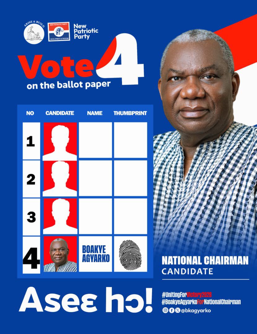 bkagyarko's tweet photo. VOTE NUMBER 4
VOTE BOAKYE AGYARKO https://t.co/gaJH62Wntp