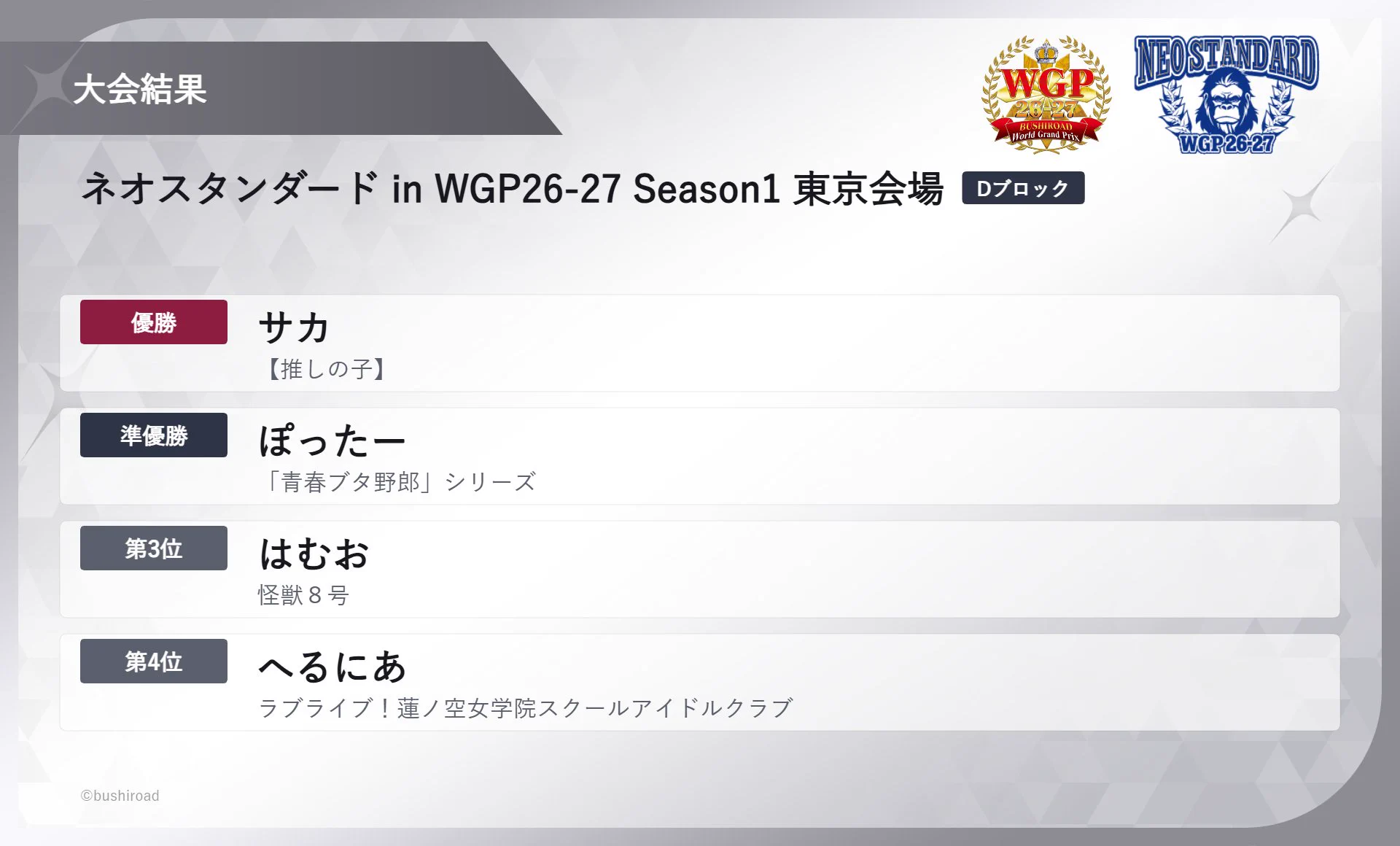 ヴァイスシュヴァルツ公式 (@wstcg) / X