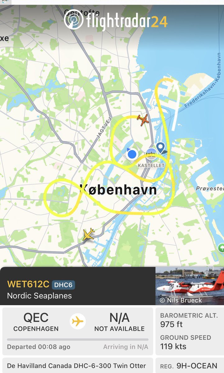 Heiselberg's tweet photo. Vandflyet Nordic Seaplanes - det her
 er ligegyldig sightseeing. Ikke en nødvendighed.   Hvis bare de holdte sig til rutedrift https://t.co/VT9weFcEjn