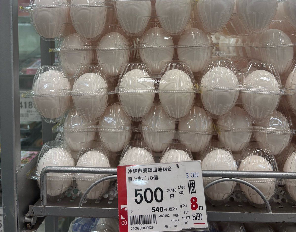 the_m_r_p's tweet photo. ほんまコレofコレよな。

特売日以外でスーパー行くと、レタス600円、キャベツ500円、たまご500円とかだもん。

沖縄の物価が割高なこと考慮しても最近の値上がり凄すぎて、サラダが貴族の食べ物になっている。 https://t.co/tuC3dYJzsv