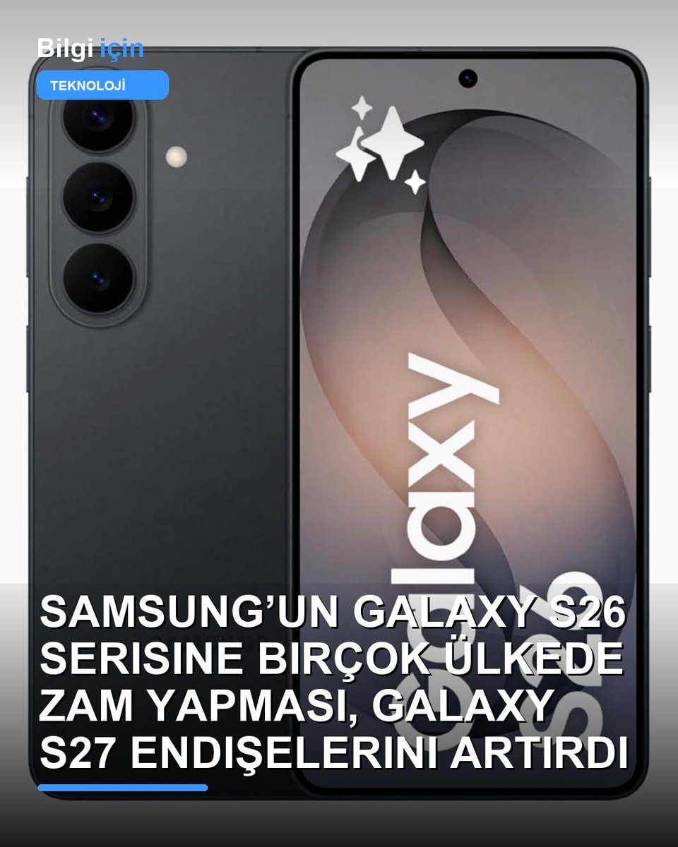 bilgiic1n's tweet photo. Samsung’un Galaxy S26 serisine birçok ülkede zam yapması, Galaxy S27 endişelerini artırdı

🔴 Samsung’un Galaxy S26 serisine birçok ülkede zam yaptığı belirtildi. Bu gelişmenin, şirketin gelecekteki Galaxy S27 serisine ilişkin endişeleri artırdığı aktarıldı.

#Bilgiİçin #Samsung #Teknoloji