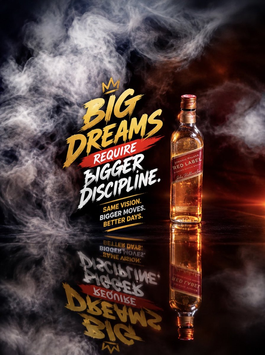G_minders's tweet photo. Big dreams require bigger discipline.

Same vision
Bigger moves
Better days.

@johnniewalker_ https://t.co/eHQ5v1tMJL