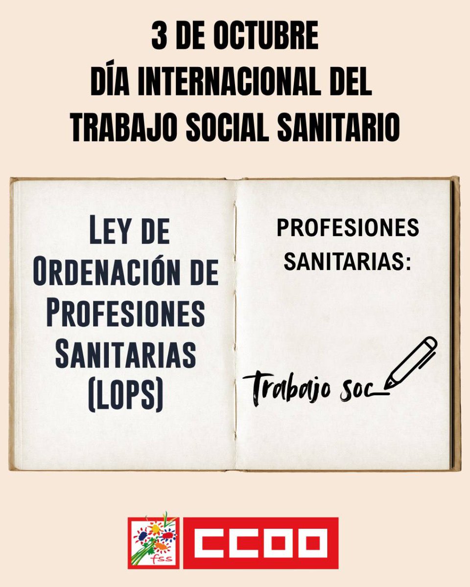 CCOOSanidadMad's tweet photo. 🫴🏼 Sin Trabajo Social no hay atención integral 

📅 Nos unimos al Día del Trabajo Social Sanitario   

◾️Por su reconocimiento como profesionales sanitarios 
◾️Por condiciones laborales dignas 
◾️Por el lugar que merecen en nuestro sistema sanitario y sociosanitario

 #SinTiNoFunciona

@Zupo21 @fssccoo