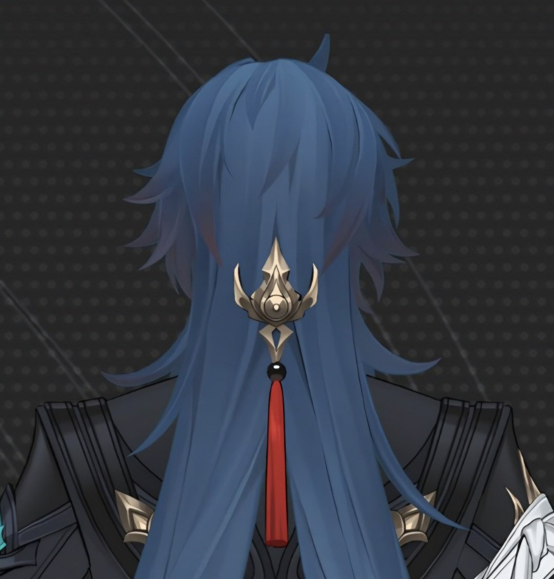 dozingmii's tweet photo. I'm sorry for the spamming but oh my god he's gorgeous 🥹 the beautiful golden spider lily motifs and the beautiful corset-like ribbon, the teal colors are so good?? the small jade brooch...thingy?? 🥹🥹 the messy hair looks so good the 3d model is gorgeous.... https://t.co/xiwUecemoe