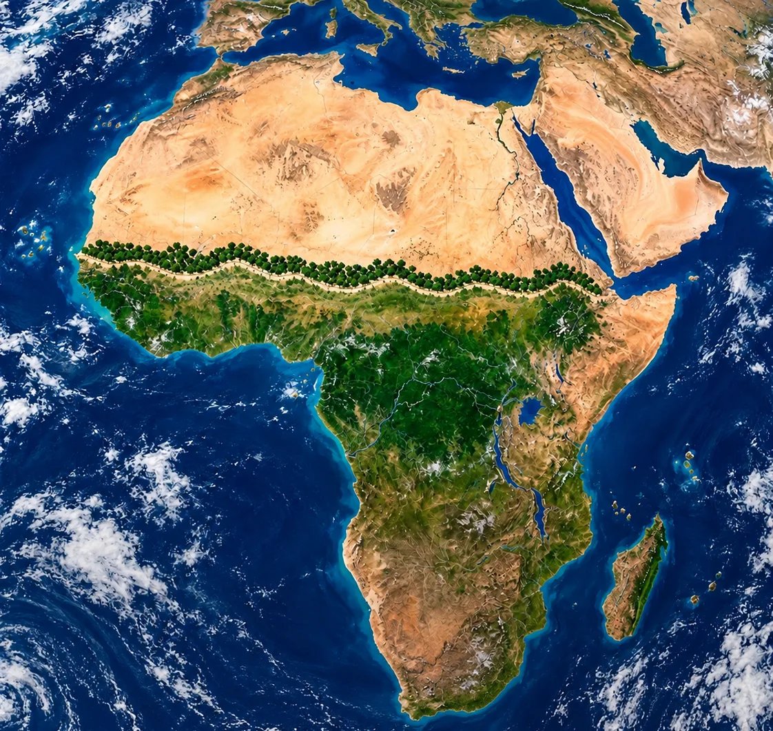 AcervoCharts's tweet photo. Mais de 20 países africanos se uniram para criar um cinturão de árvores e impedir o avanço do Deserto do Saara. https://t.co/U5tJHzAtcO
