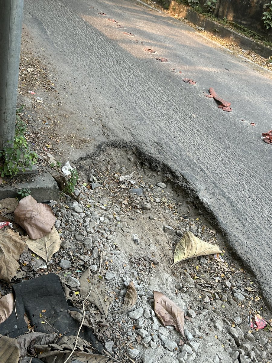 NeelNilkamal's tweet photo. @DCKamrupMetro I urge your office too look into the dangerous potholes infront of sarvasiksha abhiyan office, while going to GMC. 
@himantabiswa sir, it's only a matter of time before someone loses their lives.
The area has become dangerous, especially 2 wheelers. https://t.co/lykuWzwyhu