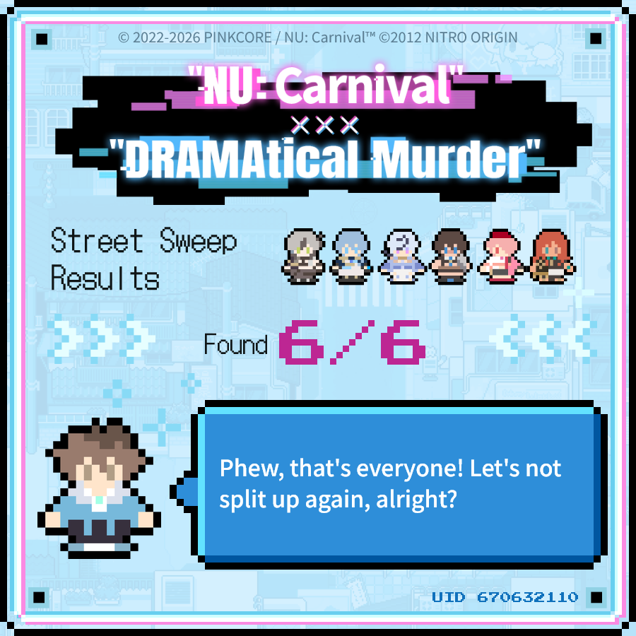 netlexia's tweet photo. i'd like to say i got it done in one go, but... i had some trouble lol! succeeded Street Sweep after a few tries!

UID: 670632110
#NUCarnival #CYBERNeticalParadox https://t.co/Fm1E7Vne4A