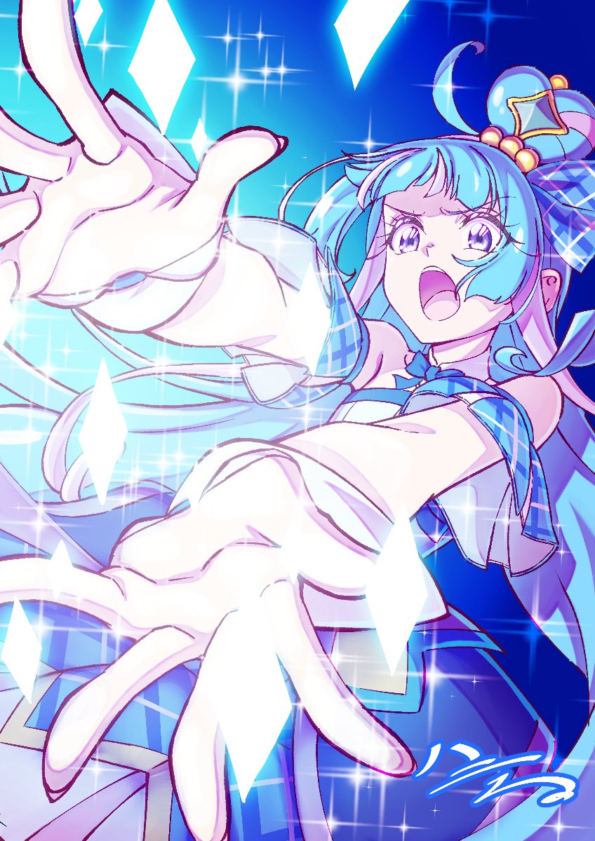 HanyuXv's tweet photo. 手癖で描いてみようと思ってキュアウインクちゃんを描いてみました。ウインクバリアのイメージ https://t.co/Rh4cSDan3m