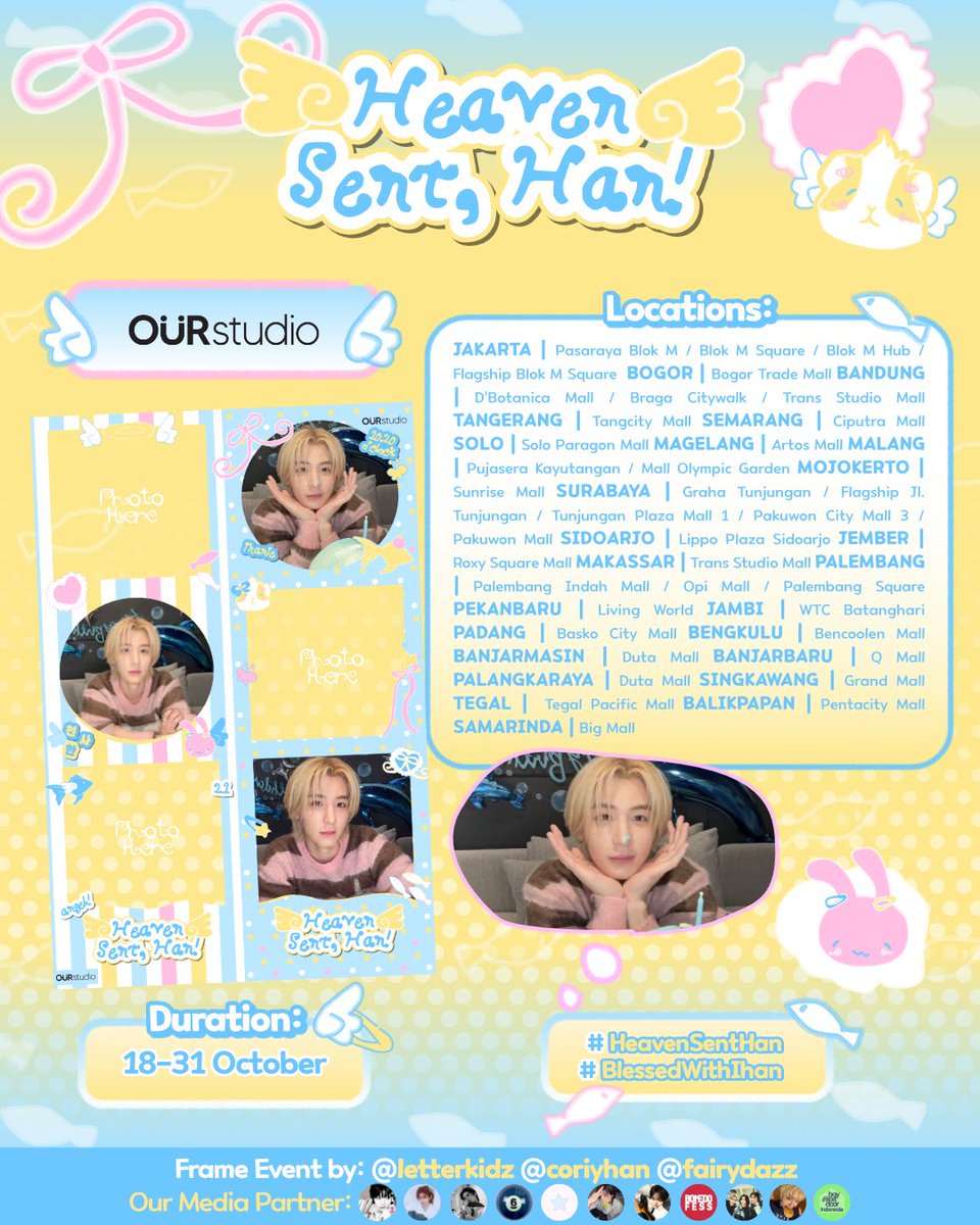 letterkidz's tweet photo. — ♡ ໒꒱ ☁
𝗣𝗵𝗼𝘁𝗼𝗯𝗼𝗼𝘁𝗵 birthday event for 𝗟𝗲𝗲𝗵𝗮𝗻
by @letterkidz @coriyhan @fairydazz
໒꒱ Ourstudio 18 - 31 Oct
check pic to see the locations!
♡ sent from heaven, stayed in hearts
#HeavenSentHan
#BlessedWithIhan https://t.co/bxySRju4XK