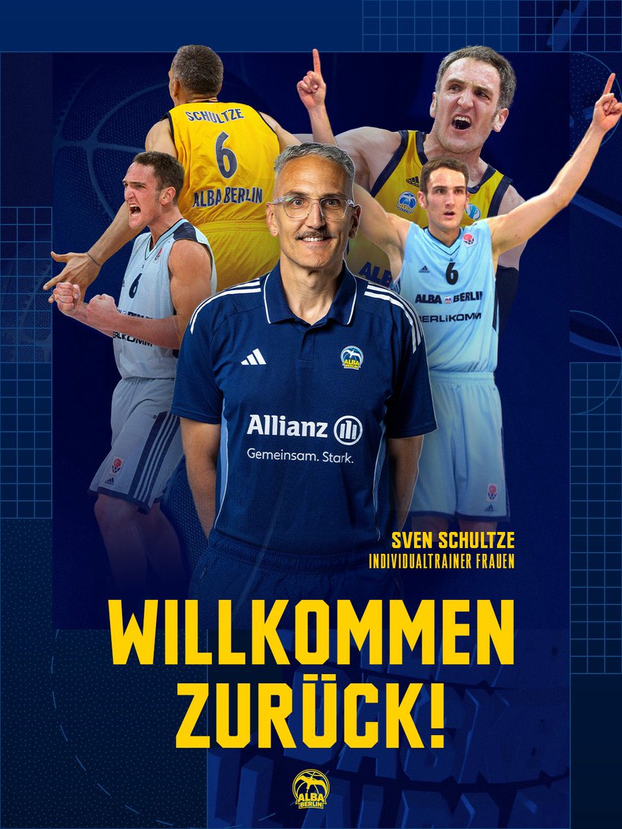albaberlin's tweet photo. Guess who's back 🥹

Sven Schultze wird Individualtrainer bei unserem DBBL-Team! Der ehemalige Nationalspieler war von 1998 bis 2002 und 2010 bis 2014 bei uns aktiv und sammelte zuletzt Coachingerfahrung bei TuS Lichterfelde und im Mädchenbereich des DBB 🇩🇪

Welcome back! 🙏 https://t.co/UuhrwGwlgf