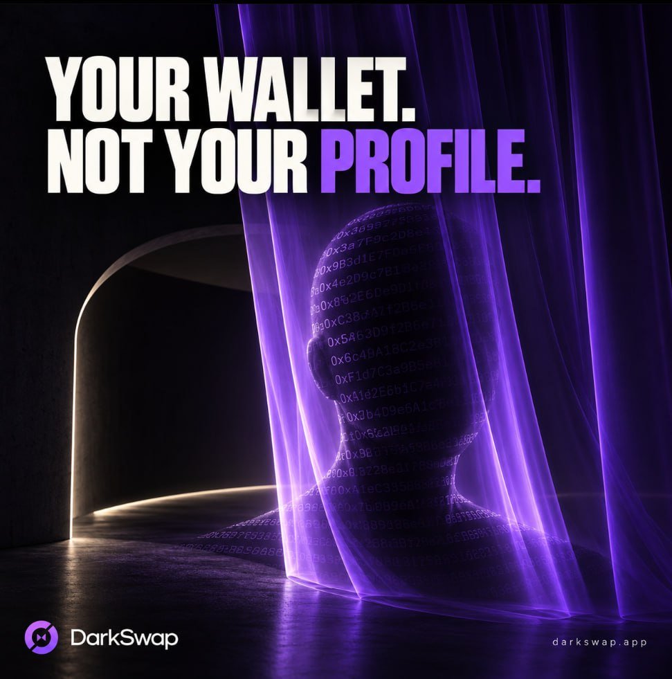 DarkSwapApp's tweet photo. your wallet shouldn't have to become your public profile.

what you hold.
what you swap.
where you send it next.

a transaction doesn't need to become an autobiography.

private swaps from solana.
no wallet connect.

https://t.co/2zxo00H8Xj https://t.co/LfSHiEdstQ