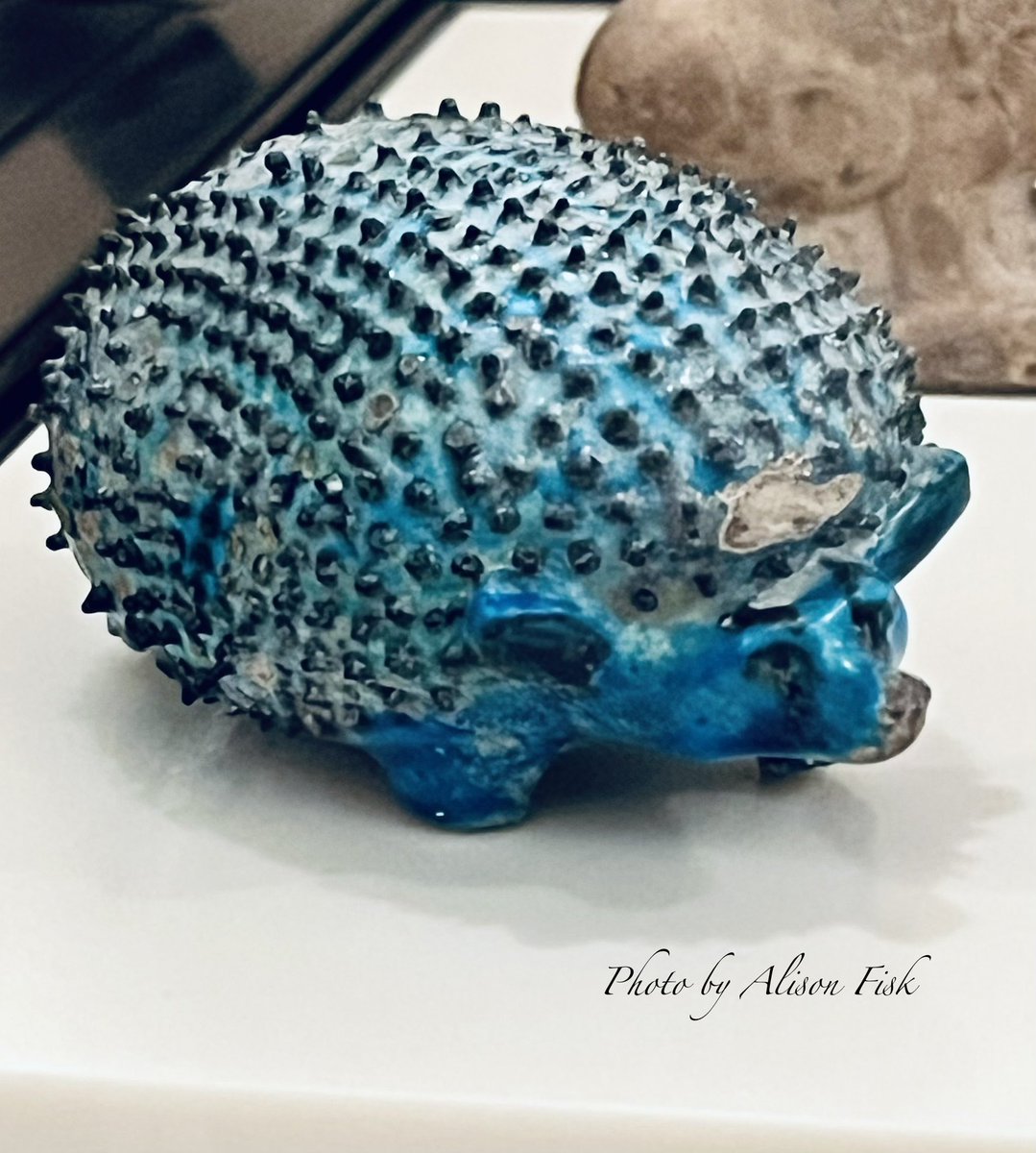 AlisonFisk's tweet photo. Happy weekend! 🦔 ❤️

Here’s a lovely ancient Egyptian blue faience hedgehog made some 3,800 years ago!

Neues Museum, Berlin
📷 by me

#Archaeology https://t.co/OsZ8erhdJj