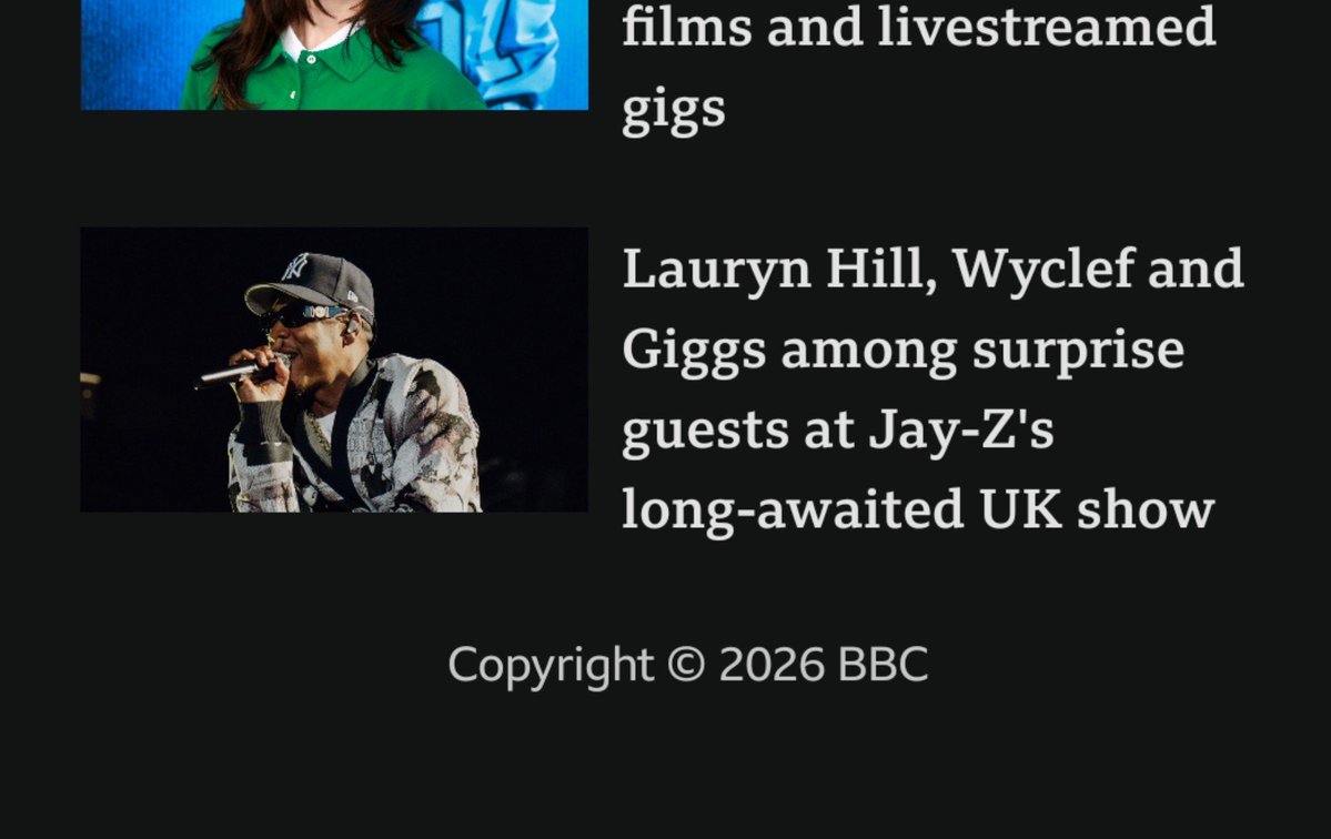 EvilRobotMe's tweet photo. @BBCNews here with an article about online spoilers ruining gigs for people, then doing exactly that in their related stories list at the bottom of that same article. 🤦🏻 https://t.co/O55VP4VMbf