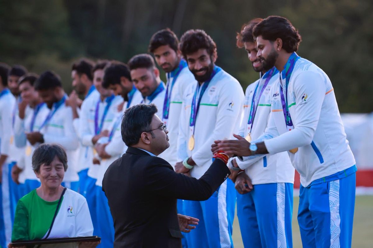 JayShah's tweet photo. Nagoya and Japan have written a proud new chapter in cricket's history. Congratulations to Team India @BCCI on a campaign worthy of this moment, and heartfelt thanks to every competing nation, to the @AsianGamesOCA and organisers whose vision brought us here, and to the thousands of fans whose presence reminded us why cricket is so special anywhere in the world. @CricketJapan