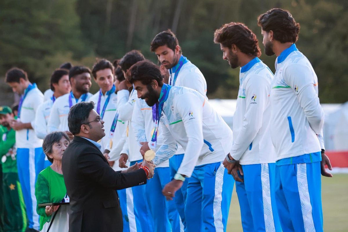 JayShah's tweet photo. Nagoya and Japan have written a proud new chapter in cricket's history. Congratulations to Team India @BCCI on a campaign worthy of this moment, and heartfelt thanks to every competing nation, to the @AsianGamesOCA and organisers whose vision brought us here, and to the thousands of fans whose presence reminded us why cricket is so special anywhere in the world. @CricketJapan