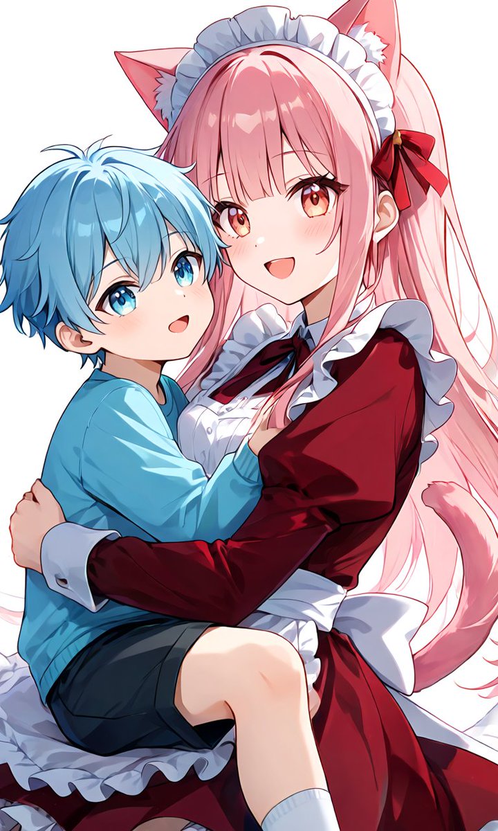 hitori529640's tweet photo. 似たり寄ったりだけどおねショタAI生成。ネコ耳は鍵しっぽちゃんを流用したため https://t.co/bVIV9iMBwe