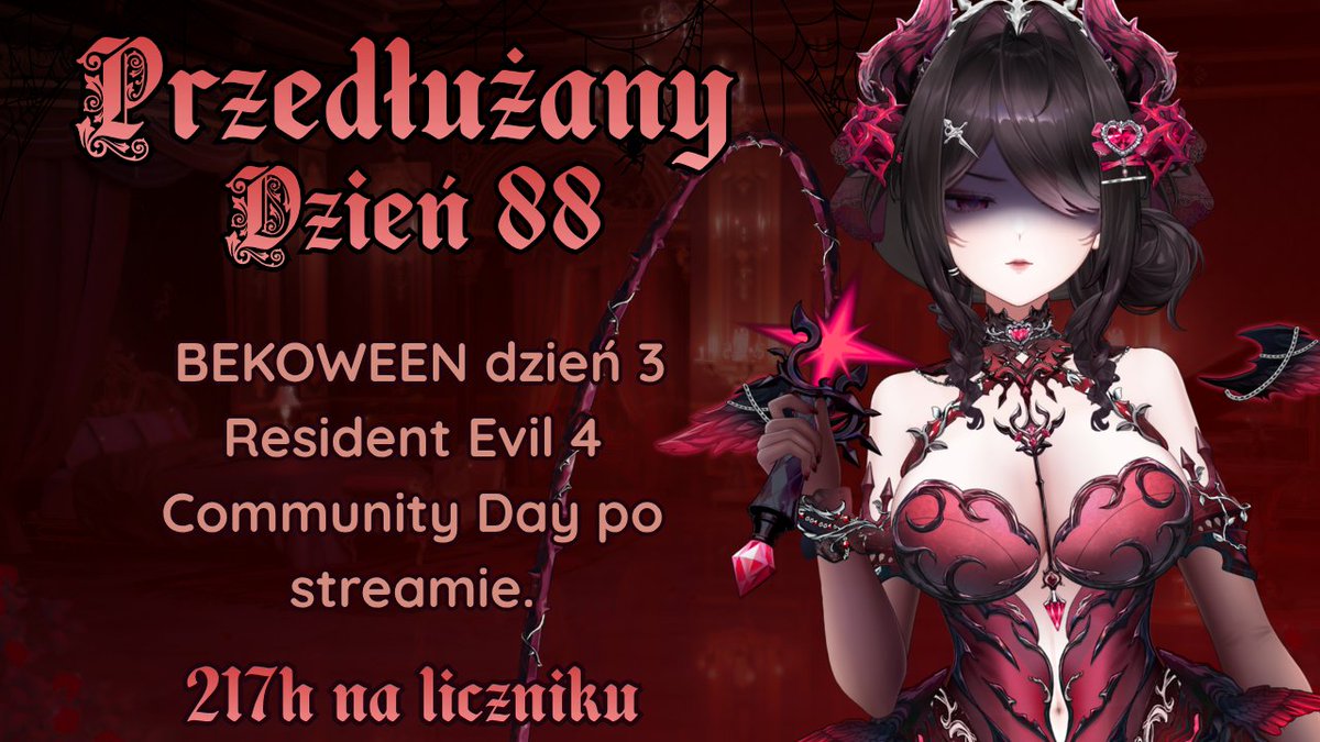 renderedew_tv's tweet photo. 🕷️ || BEKOWEEN DZIEŃ 3! Oraz dzień 88 z naszego przedłużanego!
Do zobaczenia na dzisiejszym streamie. (≧▽≦)
⏰16:00
📍Twitch - renderedew
Dzisiaj czeka na nas ponownie RE4 oraz trochę tierlist!! c;
#Vtuber #VtuberPL #BEKOWEEN #Carcass #Bekonowany https://t.co/z2eTLr3xmT