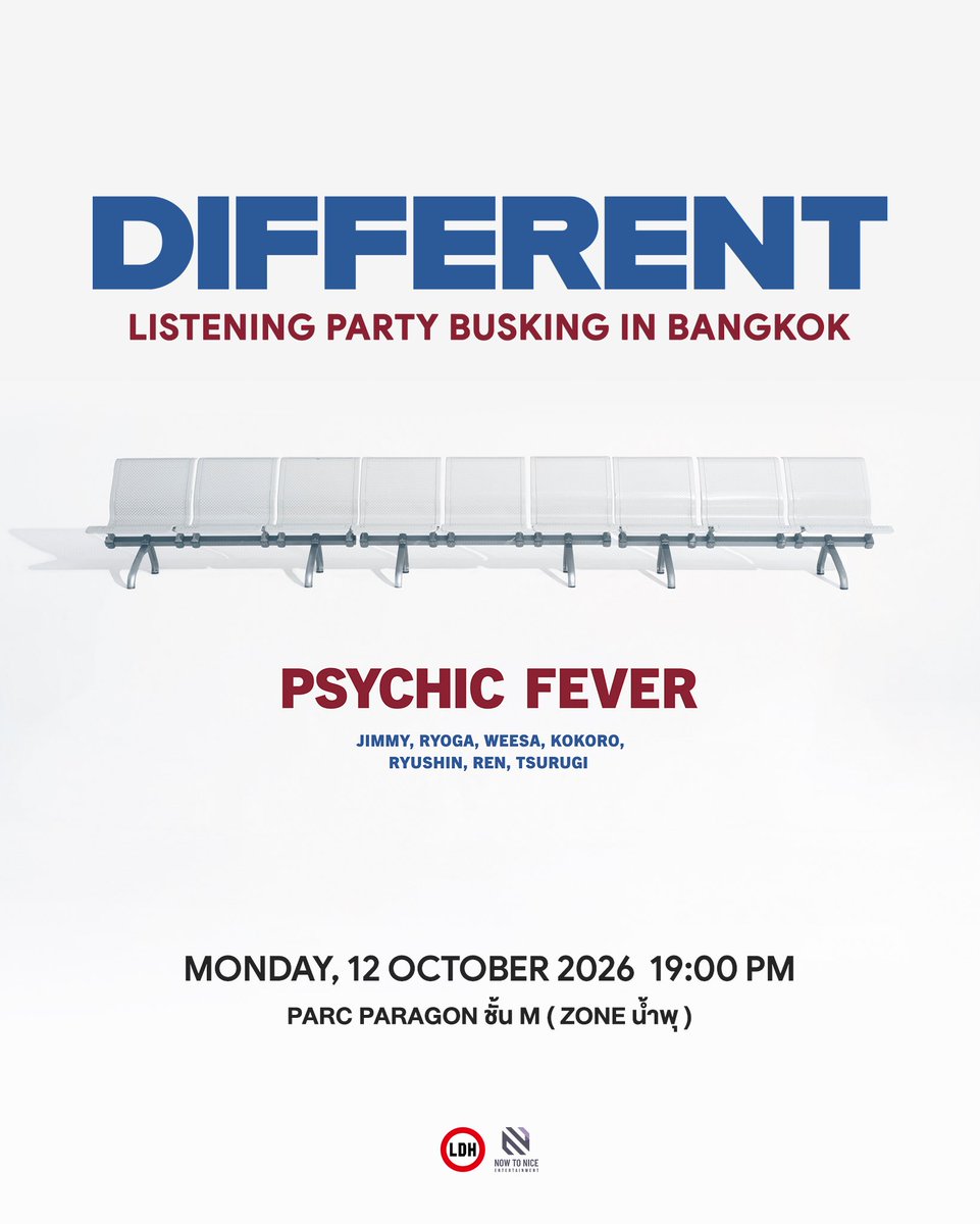 NowtoNice_Ent2's tweet photo. 📢 ATTENTION! 
           
ชาว ForEVER เตรียมตัวให้พร้อม แล้วมาสนุกด้วยกันกับหนุ่มๆ PSYCHIC FEVER ใน PSYCHIC FEVER DIFFERENT LISTENING PARTY BUSKING in BANGKOK 🎧🎶✨

เปิดให้ลงทะเบียนผ่านทาง Google Form 
🗓️พรุ่งนี้วันที่ 4 ตุลาคม ⏰เวลา 12:00 น.

**จำกัด 200 สิทธิ์ สำหรับพื้นที่ Fanzone ผู้ที่ลงทะเบียนไม่ทันยังสามารถมาร่วมชมและให้กำลังใจได้บริเวณรอบๆ โดยไม่กีดขวางบริเวณทางเดินที่ทางห้างกำหนด**

แล้วเจอกันวันที่ 12 ตุลาคมนี้ ที่ SIAM PARAGON
📍บริเวณ PARC PARAGON ชั้น M ( Zone น้ำพุ )
⏰️เวลา 19:00 น. เป็นต้นไป 

@psyfe_official 
#PSYCHICFEVER
#PCF_DIFFERENT
#PCF_DIFFERENTinBKK
#NowtoNiceEnt