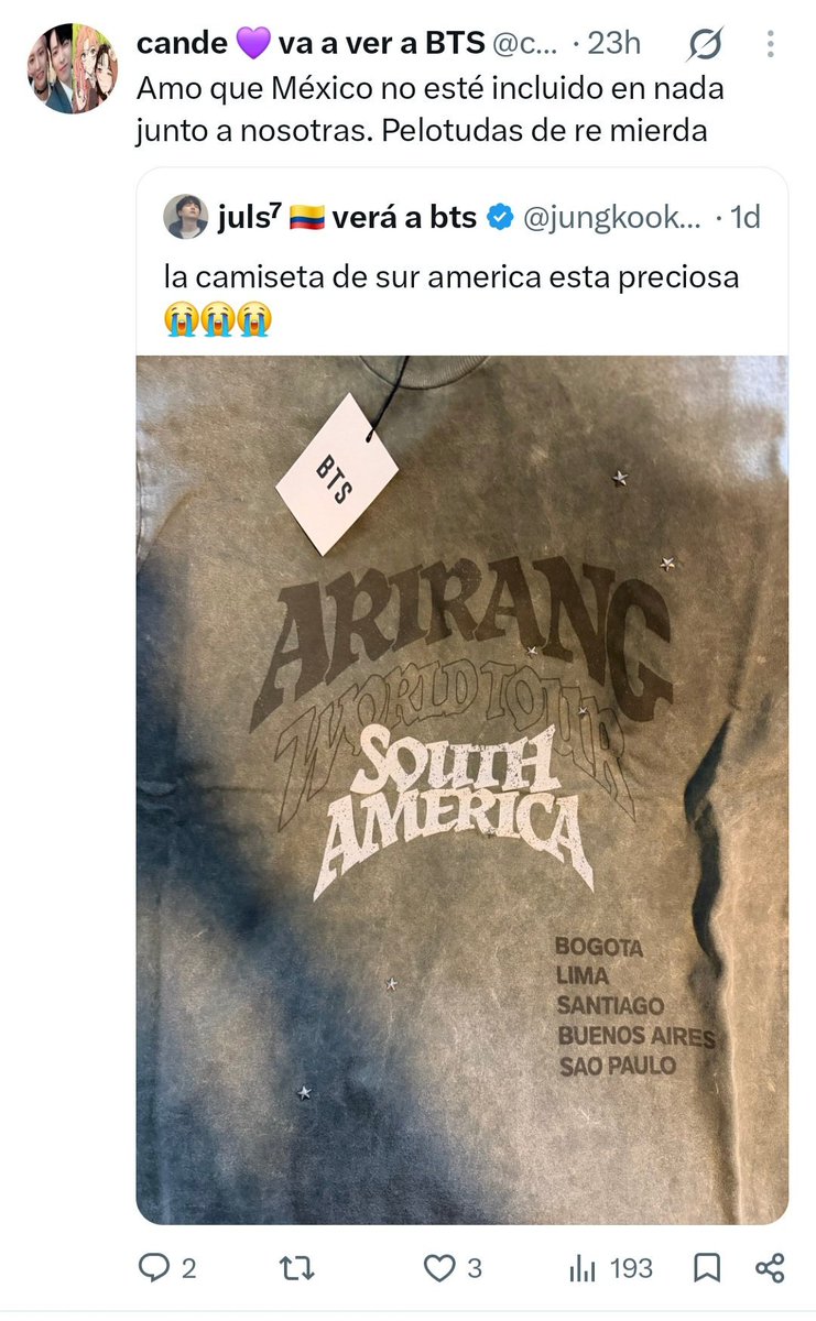 iQueTaejin's tweet photo. JAJAJAJAJA vtlv, ya vimos que en Sudamérica no les enseñan geografía https://t.co/GCRsTe9wW4
